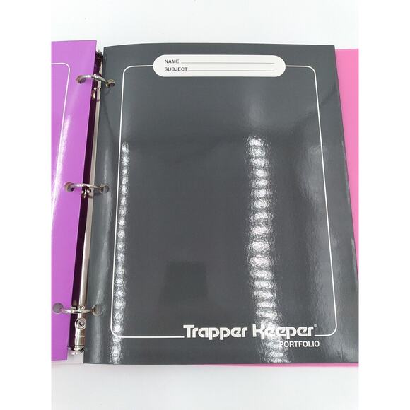 Mead Original Trapper Keeper 1" Binder Retro Portfolio Vintage Style Sunset, PNK - Picture 5 of 6